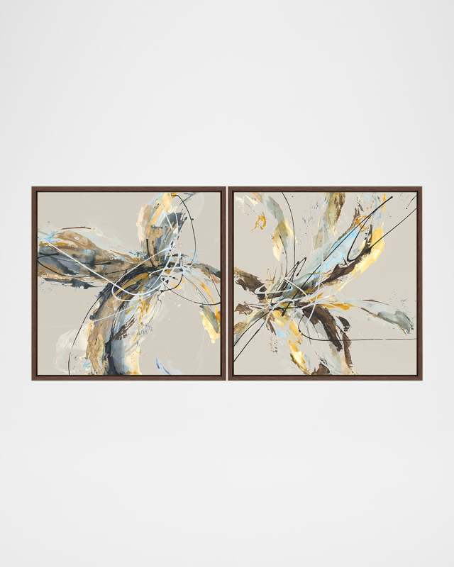 "Dreams of a Chance" Set of 2 Framed Giclees by Bella Lane, 36.75" Square